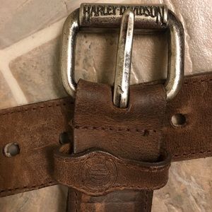 Vintage braided brown Harley Davidson belt L=36/38